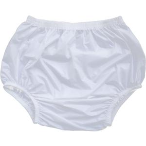 Adult Incontinence Pull-on Plastic Pants PVC Pants 3 Pack (Large, White)