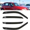 Rainproof Side Window Wind Deflectors for 2001-2010 PT Cruiser, Tape-on Sun Rain Guard Sets,Nice Looking Window Visors for Cars,Vent Deflector for 01-10 PT Cruiser 94511