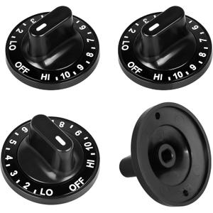 4Pack 12200035 Gas Stove Surface Burner Control Knob Set, Compatible with Jenn-Air, Whirlpool & Kenmore Ranges,Replaces 7-3272 7-3662 7-4844 703272 703662 704844,for DGGF3045RFB DGGF304GRFB