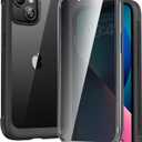 Diaclara Designed for iPhone 13 Case, Full Body Rugged with Built-in Touch Sensitive Anti-Scratch Screen Protector, Soft TPU Bumper Case for iPhone 13 6.1" (Privacy)