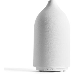 Aroma Diffuser,500ML Ceramic Ultrasonic Essential Oil Diffuser for Aromatherapy with 7-Color LED Light Waterless Auto Off for Room Office, (500ML)