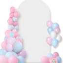 6.6FT Wedding Arch Backdrop Cover, White Spandex Fitted Cover Arch Backdrop Stand for Wedding Birthday Party Baby Shower Banquet Ceremony Decoration
