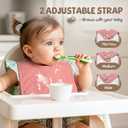 POIKSHARK 6-Pack Muslin Baby Bibs for Unisex Boys Girls, Cotton Baby Drool Bibs, Drooling and Teething Bibs for Infant