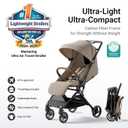 MAMAZING Ultra Air Lightweight Baby Travel Stroller with Carbon Fiber Frame, Compact & Airplane-Friendly, One-Handed Fold, 11.6 lbs, Perfect for Toddlers, Organizer & Cushion Included, Simply Taupe (MFG Mar, 2026)