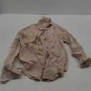 HOTOUCH Womens Linen Button Down Shirt Casual Long Sleeve Cotton Blouse Loose Fit Collared Work Gauze Tops with Pocket M