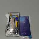 Back Cover Replacement Compatible with iPhone 15 Pro All Carriers 6.1" + Pre-Installed Plate and Camera Frame + Professional Tools (Blue)