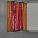 10 Pack Orange and 10 Pack Hot Pink Spiral Taper Candles for Holiday Home Decoration, 10 Inch Unscented Dripless Twisted Candlesticks for Dinner Party Wedding Halloween Thanksgiving