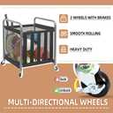 STORAGE MANIAC Ball Storage Bin Rolling Sports Ball Cart, Metal Garage Organizer Sport Rack Basketball Storage Cage for Garage or Gym, Indoor & Outdoor Sports Equipment Organizer