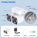 Dual Lens Outdoor Cameras 2.5K/5MP House Cameras Wired Plug-in | Wireless WiFi Camera with Audio and Video,PTZ,Auto Tracking,7/24 Recording,Color Night Vision,Cloud & SD Card Storage.