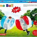 SUNSHINEMALL 2 Pack Sumo Balls for Kids Bumper Balls (3ft/0.90m) Inflatable Bubble House Summer Outdoor Toys for Adults Yard Human Hamster Ball Active Play(Red+Blue 36")
