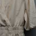 Woolicity Womens Summer Maxi Dress Wrap V Neck Short Sleeve Beach Flowy Long Dresses (Medium, Apricot)