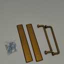 Goo-Ki 2 Pack 5'' Center to Center Antique Brass Cabinet Bar Pulls with Backplate Vintage Drawer Handles Closet Classic Retro Home Kitchen Improvement Hardware