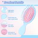 24 Pcs Mini Wet Hair Brush, Travel Detangling Brush, Mini Brush Hairbrush for Girls Little Travel Hairbrush Detangling Soft Bristles Hair Brush for Most Hair Types Smoothing with Ease Knots (8 Colors)
