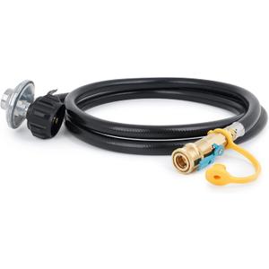 Stanbroil 6 Feet Propane Regulator Hose - 1/4" Female Quick Connect x Acme Nut for Olympian 5100 5500 RV Grill and Low Pressure LP Gas Grill, Heater