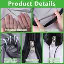 2 Pcs Black Large Fruit Tree Netting with Zipper and Drawstring, 5.3 x 5.3 Ft Breathable Mesh Garden Bird Netting Plant Cover, Insect Bird Barrier Net Mesh for Protect Plants from Squirrel Bugs