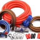 0 Gauge Amp Wiring Kit,3000 Watt Amplifier Sub Installation Kit Make Connections and Brings Power to Your Radio, Subwoofers and Speakers