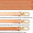 Genuine Vachetta Leather Replacement Crossbody Bags Strap Adjustable Shoulder Strap for Louis Vuitton Neverfull Speedy 20 25 30 (Type A-Honey)