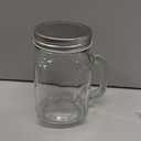 TANGLONG Mason Jar Cups, Mason Jars With Handle And Lids, Drinking Glasses Cups, Glass Mugs with Handles 16 oz 12 Pack