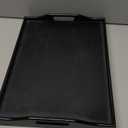 Bamboo Bed Tray Table with Foldable Legs & Handles - Portable Breakfast Table, Serving Eating Working & Laptop Desk for Bed and Sofa - Black