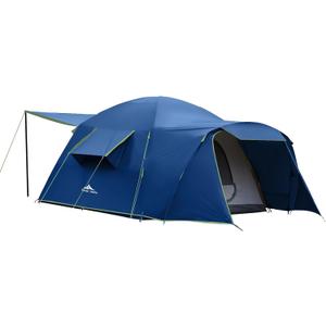 Family Camping Tent - 6-Person Spacious Design, 3000mm Waterproof, Suitable for Road Trips/Backyards/Extended Camping Adventures in All Scenarios (Dark Blue)