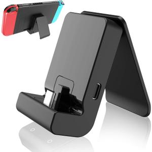 Switch Stand for Nintendo,Charging Dock for Switch Lite/OLED, Portable Adjustable Charging Stand for Nintendo with USB Type C Charger Port(Black)