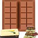 Fimary Dubai Chocolate Molds 1 Inch Deep, Silicone Chocolate Bar Mold – Non-Stick, Flexible, Large and Thick Homemade Chocolates, Candies, and Desserts