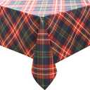 Horaldaily Christmas Tablecloth 60104 Inch Rectangular, Buffalo Plaid Red Washable Table Cover for Party Picnic Dinner Decor