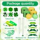 GOAUS St Patrick's Day Accessories 168 PCS, Saint Patricks Party Decorations for Adults Men Women Kids Family