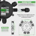 Junction Box Electrical Connector, Waterproof Covers for 4-9mm Cable, 2-6 Way, 22-10 AWG 32A (Easy to Install)