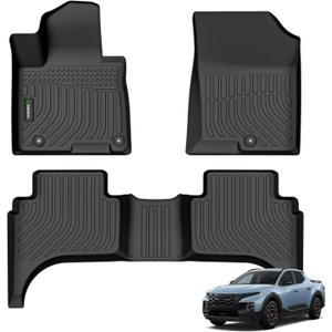 ANBINGOFloor Mats Fit for Hyundai Santa Cruz 2022-2025 All Weather Mats for Hyundai Santa Cruz TPE Car Mat Rugs for Santa Cruz Rubber Trunk Carpet for Santa Cruz Accessories