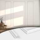 COUKIU 3 Sets Pre-Cut Wall Molding kit,Ready to Assemble Accent Molding Wainscoting Panels for Interior Walls Home Decor3 FramesStyle1) (White)