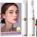 Heated Eyelash Curler - 2 in 1 Clip-Type Eyelash Curlers - Electric Eyelash Curler Rechargeable, 3 Heating Modes, 8S Fast Heating,Gifts for Women Girls, White-F