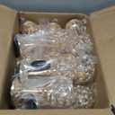 Qunclay 18 Pieces Crystal Candle Holders Bulk Candle Stick Holder Centerpieces for Table Wedding Centerpieces Crystal Decorative Tealight Dining Table Decor for Party(Gold)
