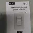 MOES Smart 4 Gang Light Switches, 2.4GHz Wi-Fi Single Pole Switch, Netural Wire Required, Inteligente Switch Combo Compatible with Alexa Google Assistant, Remote Control