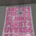 Letter Sticker 1.5 Inch,16 Sheets Vinyl Self Adhesive Waterproof Scrapbook Letter Sticker,for Notebook,Scrapbooking Crafts,DIY Crafts Art Making（Pink）