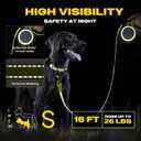Fida Retractable Dog Leash, Reflective 16ft Heavy Duty Pet Walking Leash for Small/Medium Dog up to 26 lbs, Tangle Free. One-Hand Brake (Small, Neon Yellow)