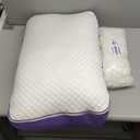 HOMELAB Adjustable Shredded Memory Foam Pillow Queen Size, Cooling Bed Pillow for Sleeping with Removable Cover, Medium Pillow for Side Stomach & Back Sleepers, 1 Pack 20"x28" (White)