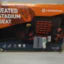 HOPERAN Heated Stadium Seats for Bleachers with Back Support Wide Cushion, Extra Portable Bleacher Seat Foldable Stadium Chair, USB 3 Levels of Heat, Pockets for Outdoor Indoor Sports 25" Red 1pc