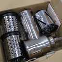 Stainless Steel Slicer Shredder Attachment for Kitchenaid Stnad Mixer, Cheese Grater Attachment for KitchenAid - 4 Blades Salad Maker with Grinding Powder Function by FGREEBLE