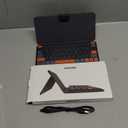 Universal Travel Keyboard Plus, New Dual Bluetooth Portable Keypad with 7-Color Backlit & Any-Angle Stand, Wireless Tablet Keyboard for iPad/Z Fold/Galaxy Tabs/Phones, Keypad for iOS/Android/Windows