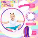 Soulchen 2 Pcs Toy Hoop Exercise Hoop Detachable Adjustable Plastic Hoops Playground Equipment for School Colored Hoops Circles Exercise Ring for Teens Dog Agility Equipment