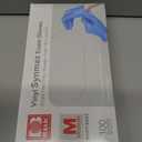 Basic Medical Synmax Vinyl Exam Gloves - Latex-Free & Powder-Free - Medium, BMPF-3002(Case of 1,000) Blue