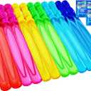 JOYIN 14.6 Big Bubble Wands for Kids, 1 Dozen Bubble Wand Bulk with Refill Solution for Summer Toy Party Favor, Outdoors Activity, Easter Basket Stuffers, Birthday Gift