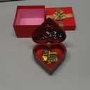 BinkeGG Play (Unchained Melody) Brown Wooden Heart Shape Hollow Out Music Box with Sankyo Musical Movement (65 Tunes Option)