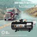 FARBIN 150 PSI 0.8gal Air Compressor 12V Air Tank Can for Train Horn, Air Horn, Inflating Tires, Air Mattresses (0.8 gal Black Air Compressor)