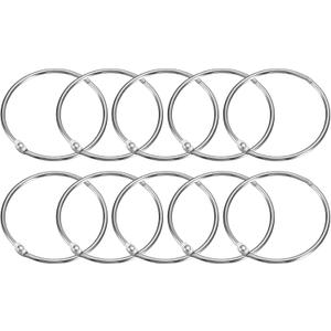 uxcell 24Pcs 2 Inch Shower Curtain Rings Rustproof Metal Round Shower Hooks Snap Joint Design for Bathroom Shower Rod, Silver