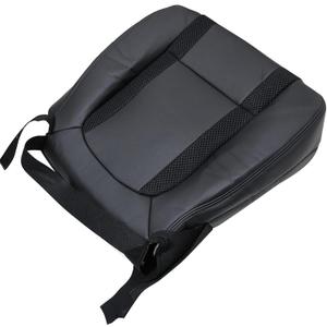 NLQR Front Driver Bottom Replacement Perforated Seat Cover Charcoal Black Microfiber Leather Compatible with Ford F150 SVT 2010 2011 2012 2013 2014