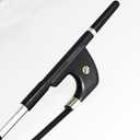 German Style Carbon Fiber Upright Double Bass Bow 3/4 Size VINGOBOW 100BGB Professional Level Parisian Eyes Ebony Frog Deep Powerful Tone Black Horse Hair Pernambuco Performance Warm Tone