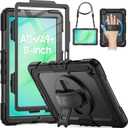 HXCASEAC Case for Samsung Galaxy Tab A11+ Plus 11 Inch, Protective with Screen Protector/Hand Strap/Pen Holder, Sturdy Shockproof for Samsung A11 Plus Tablet Case 5G SM-X230 SM-X236 SM-X238U - Black