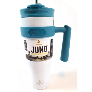 Manna Juno Tumbler Cup Mug 40 oz Light Green Speckle Straw Lid Stainless Steel